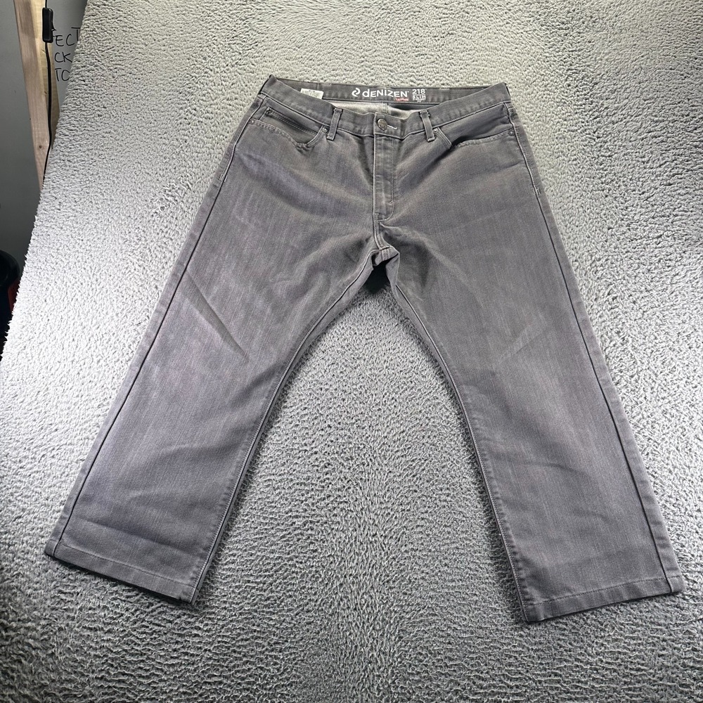 Denizen from Levi's 218 Jeans Men 36x27 Gray Cotton Denim Straight Slim Workwear